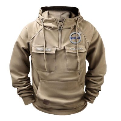 Volvo Vintage Quarter Zip Hoodie Retro Hoodie LQZ1138 3 Volvo Vintage Quarter Zip Hoodie Retro Hoodie LQZ1138 3