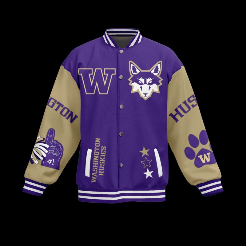 Washington Huskies NCAA Baseball Jacket For Fan CFB1449 1