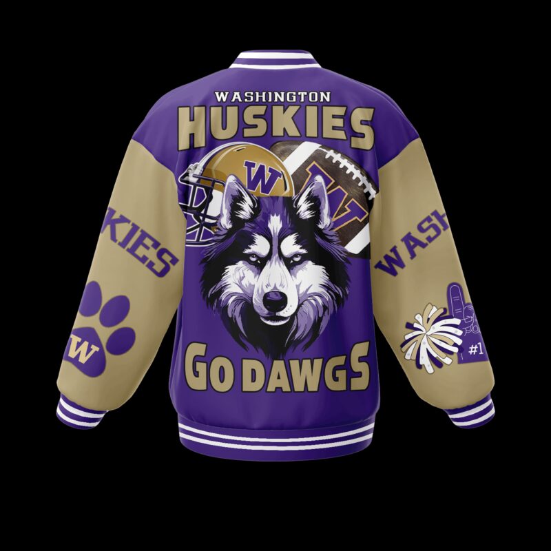 Washington Huskies NCAA Baseball Jacket For Fan CFB1449 2