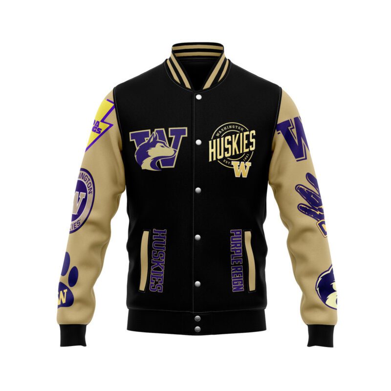 Washington Huskies NCAA Baseball Jacket For Fan CFB1451 1