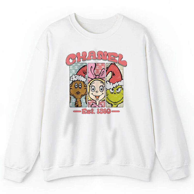 Whoville Christmas Santa Universal Grinchy Boujee Chanel Unisex Sweatshirt TAS22216 1
