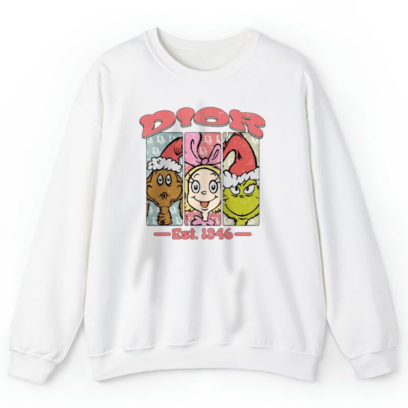 Whoville Christmas Santa Universal Grinchy Boujee Dior Unisex Sweatshirt TAS22218 1