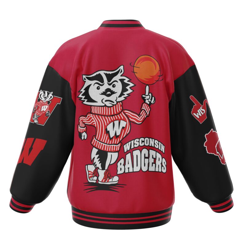 Wisconsin Badgers NCAA Baseball Jacket For Fan CFB1437 2