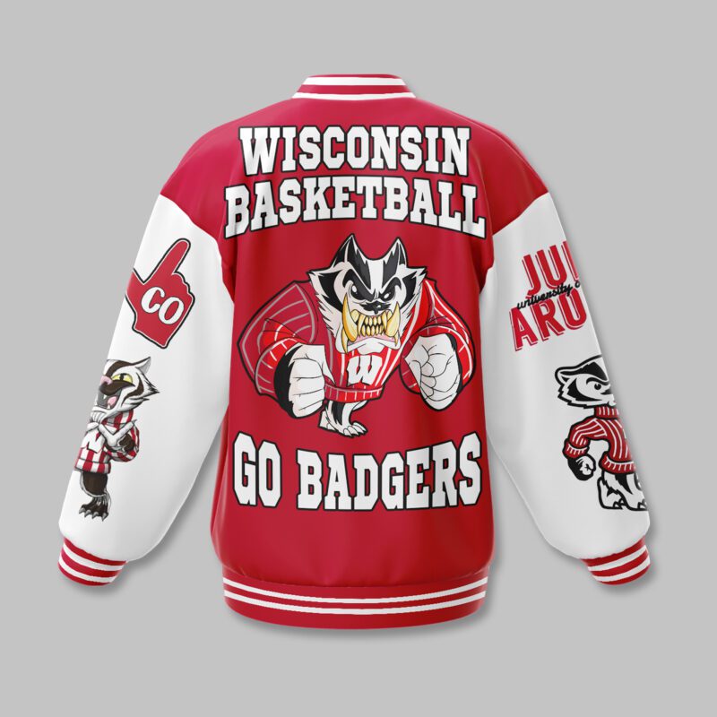 Wisconsin Badgers NCAA Baseball Jacket For Fan CFB1442 2