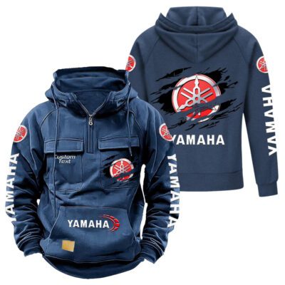 Yamaha Vintage Quarter Zip Hoodie Retro Hoodie LQZ1042 2