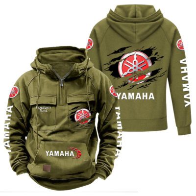 Yamaha Vintage Quarter Zip Hoodie Retro Hoodie LQZ1042 3