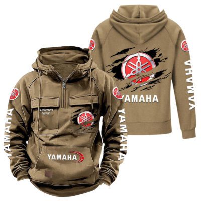 Yamaha Vintage Quarter Zip Hoodie Retro Hoodie LQZ1042 4