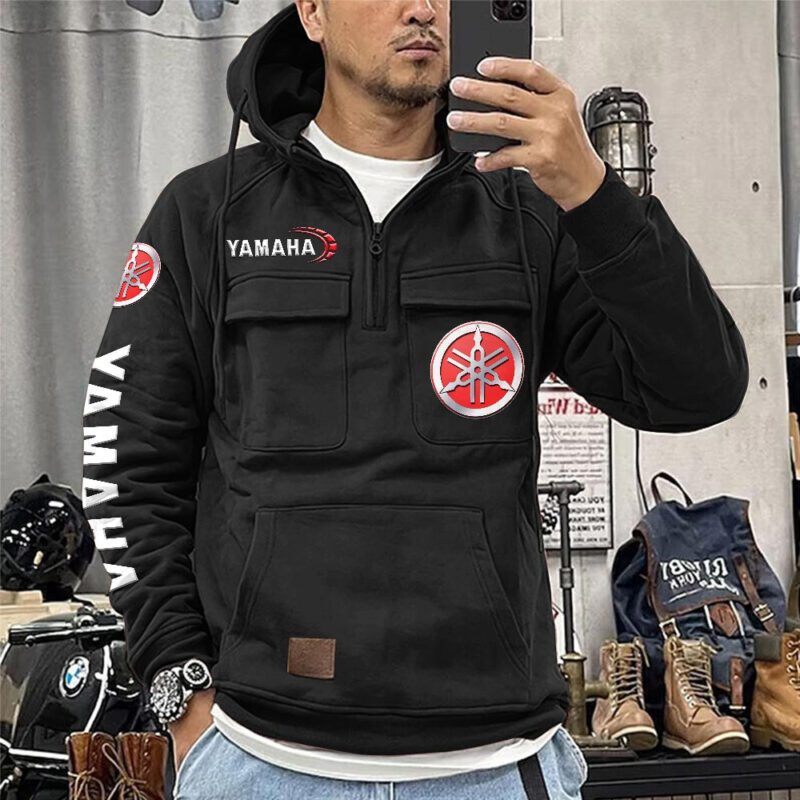 Yamaha Vintage Quarter Zip Hoodie Retro Hoodie LQZ1125 1