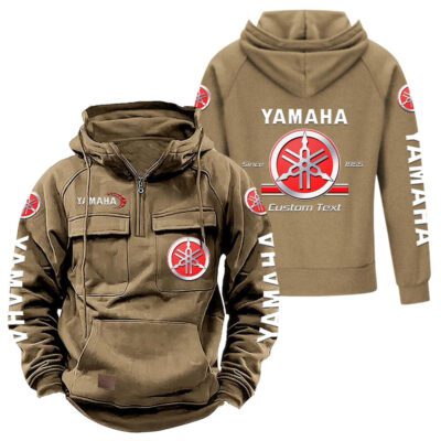 Yamaha Vintage Quarter Zip Hoodie Retro Hoodie LQZ1125 4