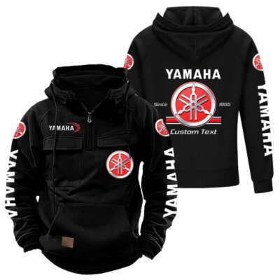 Yamaha Vintage Quarter Zip Hoodie Retro Hoodie LQZ1125