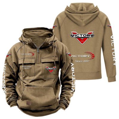 victory Vintage Quarter Zip Hoodie Retro Hoodie LQZ1314 4 victory Vintage Quarter Zip Hoodie Retro Hoodie LQZ1314 4