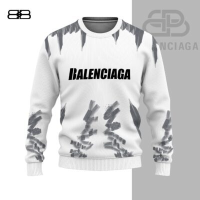 Balenciaga Logo White Hot Luxury Brand Unisex Sweatshirt Sweater DBC1025