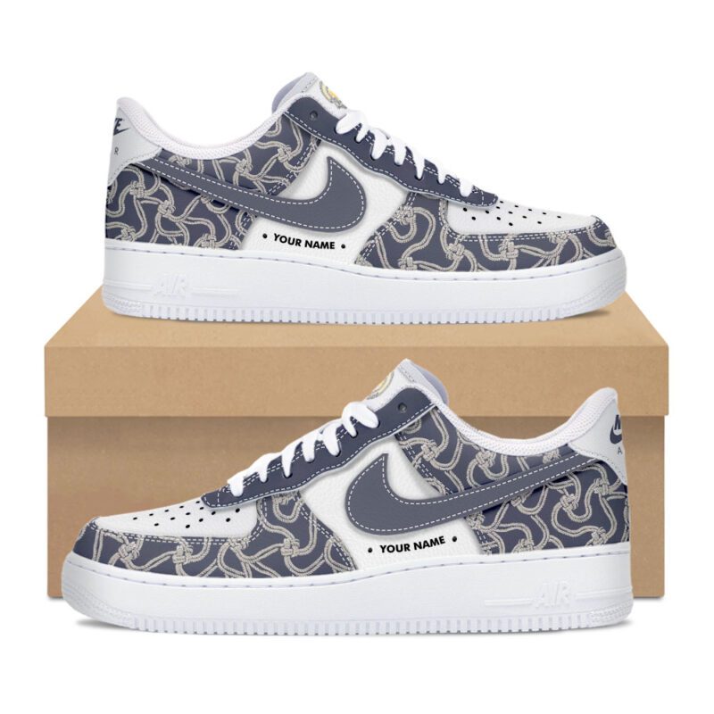 Versace Interwoven Rope Pattern Air Force 1 Sneakers Limited AF1 Shoes OAF1069