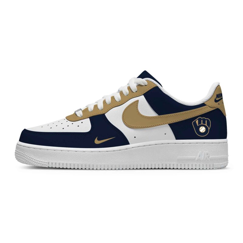 Custom Air Force 1 Low x MLB Milwaukee Brewers AF1 Limited Sneakers For Fan TCB1116