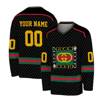 Gucci Luxury Personalized V-Neck Hockey Jersey