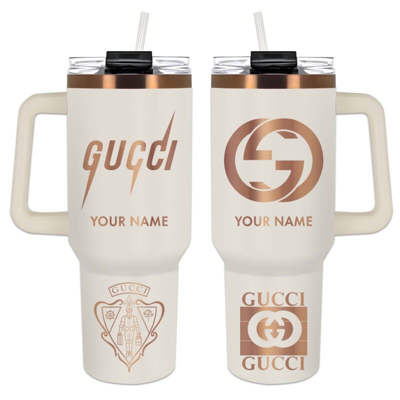 Gucci Multiple Logo Luxury Stanley Tumbler 40oz Engraved Tumbler OTL1004