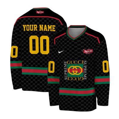 Gucci Snake Nike Supreme Luxury Personalized V-Neck Hockey Jersey