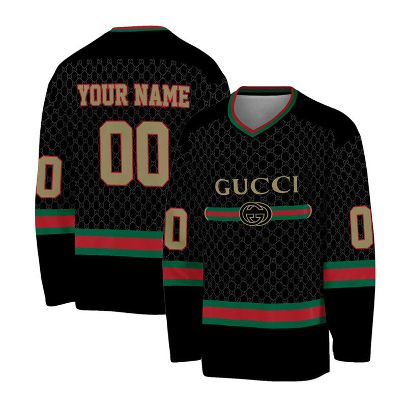 Gucci Sport Vintage Personalized V-Neck Hockey Jersey