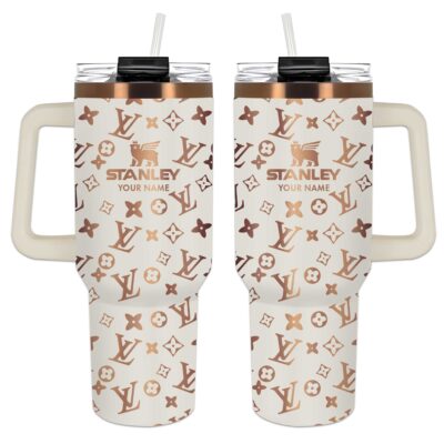 Louis Vuitton LV Pattern Luxury Stanley Tumbler 40oz Engraved Tumbler OTL1026