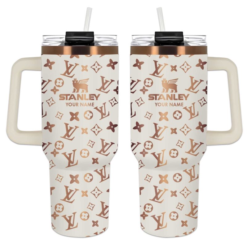 Louis Vuitton LV Pattern Luxury Stanley Tumbler 40oz Engraved Tumbler OTL1026