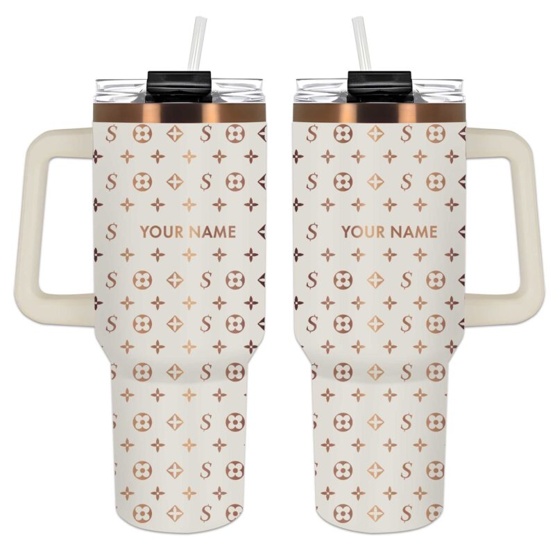 Louis Vuitton Pattern Supreme Luxury Luxury Stanley Tumbler 40oz Engraved Tumbler OTL1019