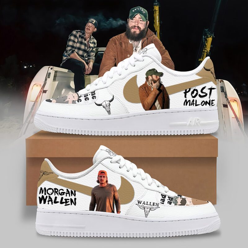 Malone and Morgan Wallen Air Force 1 Sneaker Limited AF1 Shoes ZSP1072