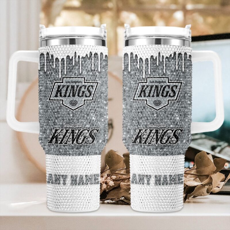NHL Los Angeles Kings Personalized Name Rhinestone Diamond 40oz Tumbler 1