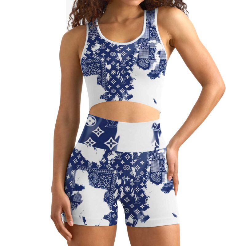 Louis Vuitton Summer Women Sport Bra Yoga Set Running Outfit SBY1018