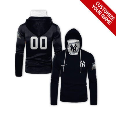 New York Yankees Mlb Baseball Team Logo Black Jersey Style Custom Number Name For Yankees Fans Gaiter Hoodie GH0565