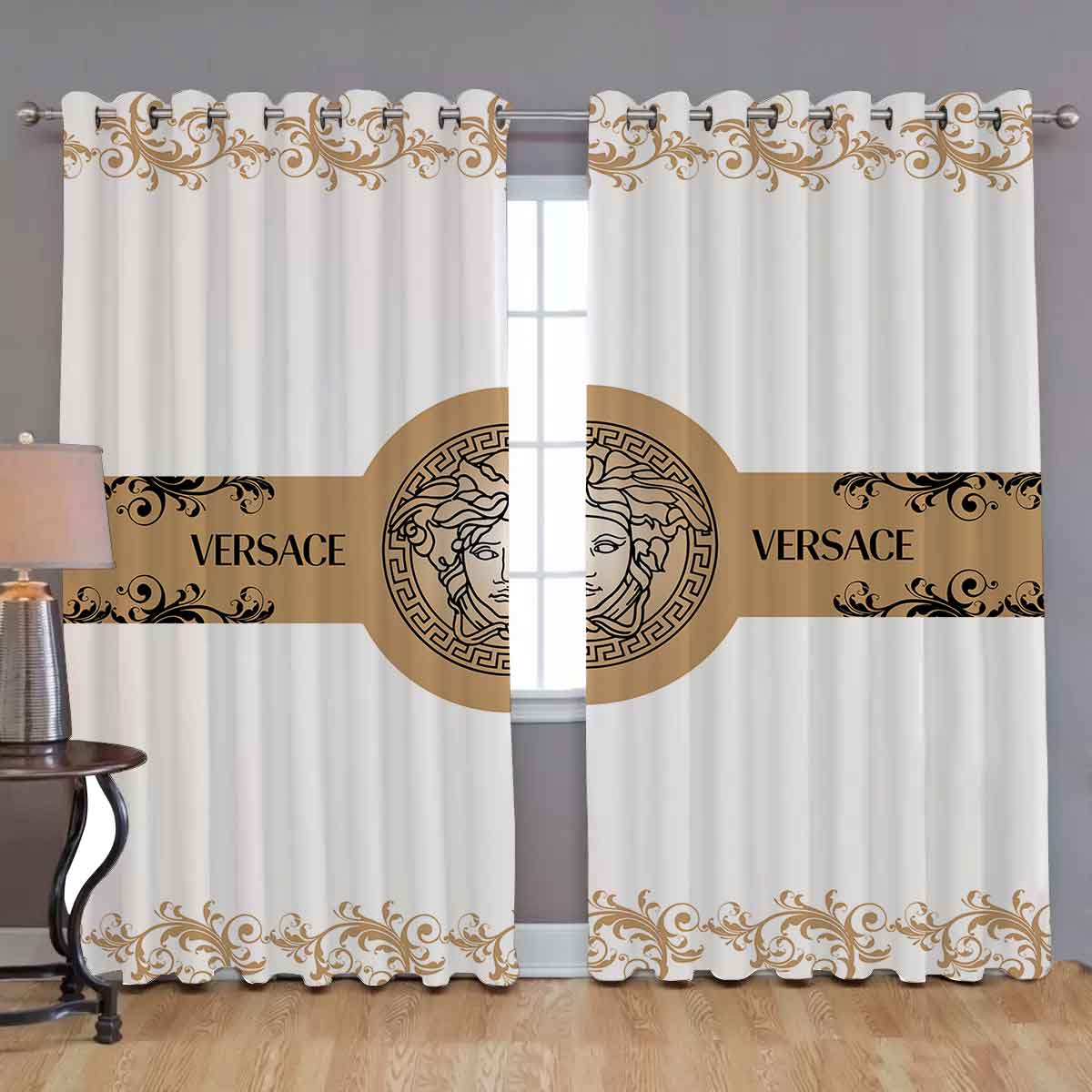 Versace White Printed Premium Window Curtains Hot 2023 Luxury Curtain WC004 Versace White Printed Premium Window Curtains Hot 2023 Luxury Curtain WC004