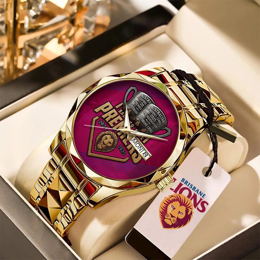 Brisbane-Lions-Premiers-2025-Alloy-Luxury-Quartz-Watch Brisbane Lions Premiers 2025 Alloy Luxury Quartz Watch