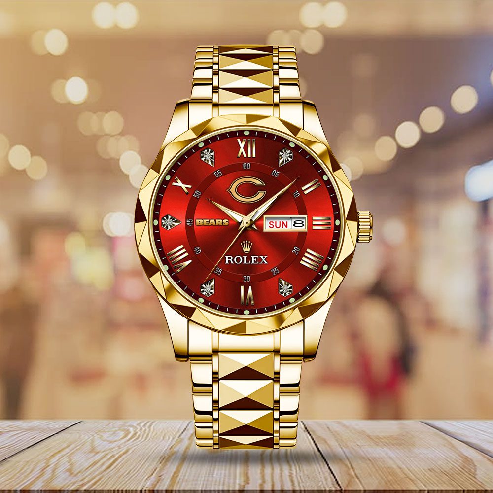 Chicago-Bears-x-Rolex-Alloy-Luxury-Quartz-Watch-1 Chicago Bears x Rolex Alloy Luxury Quartz Watch 1