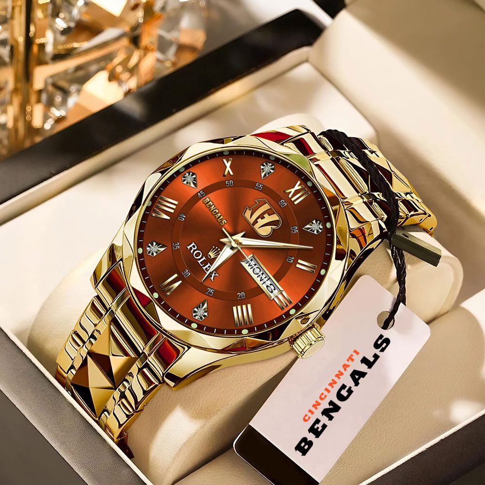 Cincinnati-Bengals-x-Rolex-Alloy-Luxury-Quartz-Watch Cincinnati Bengals x Rolex Alloy Luxury Quartz Watch