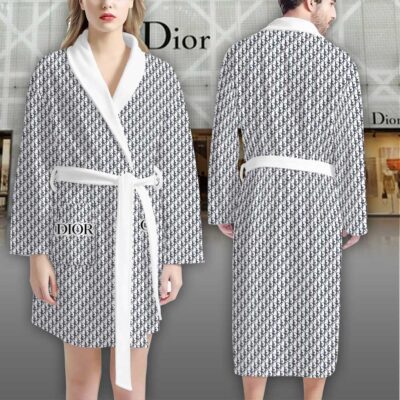 Dior Logo Pattern Luxury Bathrobe 2