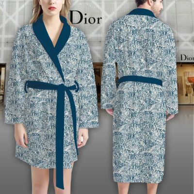 Dior Shawn Stussy Pattern Luxury Bathrobe 2
