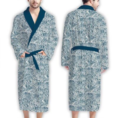 Dior Shawn Stussy Pattern Luxury Bathrobe