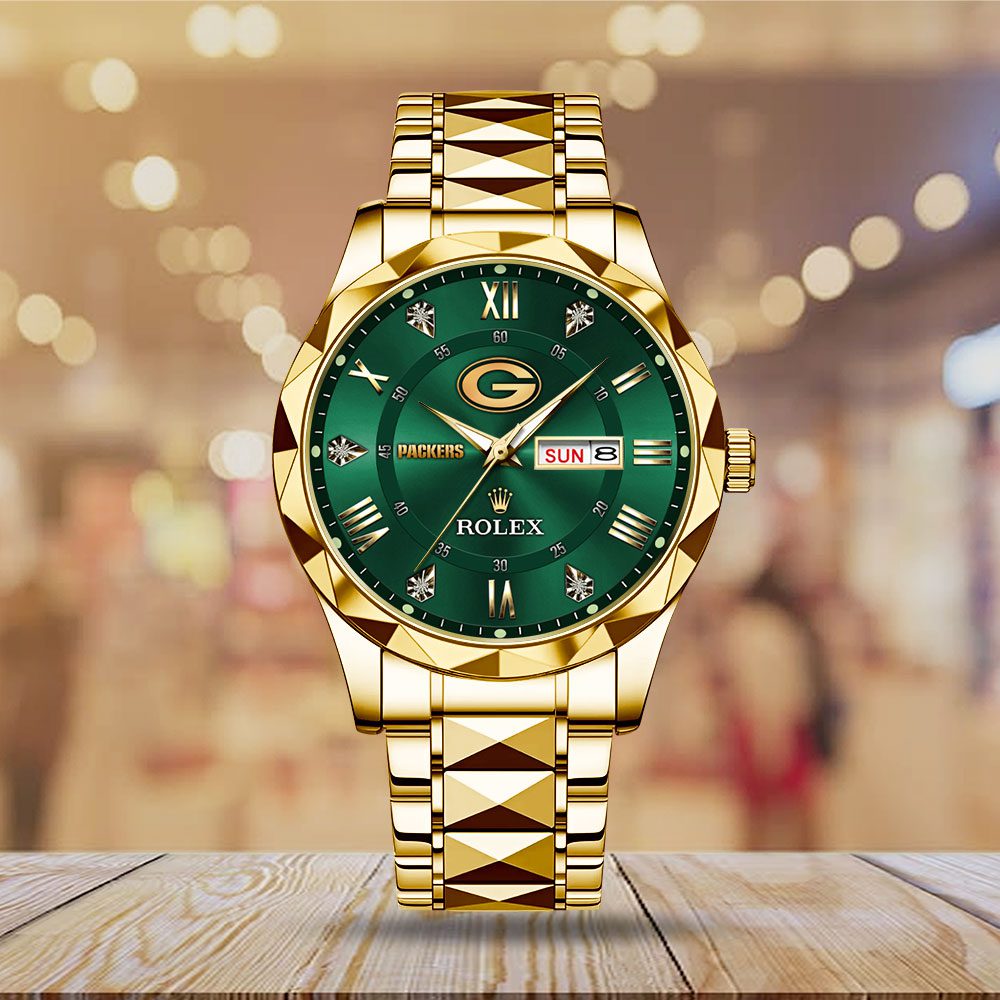 Green-Bay-Packers-x-Rolex-Alloy-Luxury-Quartz-Watch-1 Green Bay Packers x Rolex Alloy Luxury Quartz Watch 1