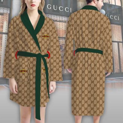 Gucci Brown Pattern Luxury Bathrobe 2