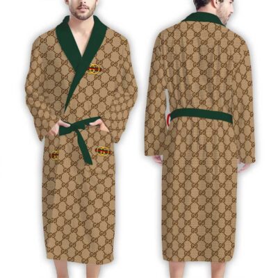 Gucci Brown Pattern Luxury Bathrobe