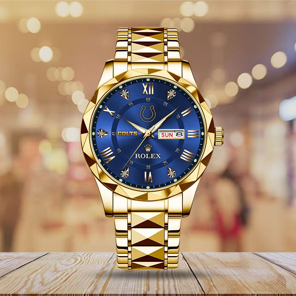 Indianapolis-Colts-x-Rolex-Alloy-Luxury-Quartz-Watch-1 Indianapolis Colts x Rolex Alloy Luxury Quartz Watch 1