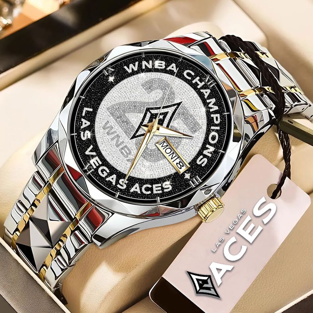 Las-Vegas-Aces-2025-WNBA-Champions-Alloy-Luxury-Quartz-Watch Las Vegas Aces 2025 WNBA Champions Alloy Luxury Quartz Watch