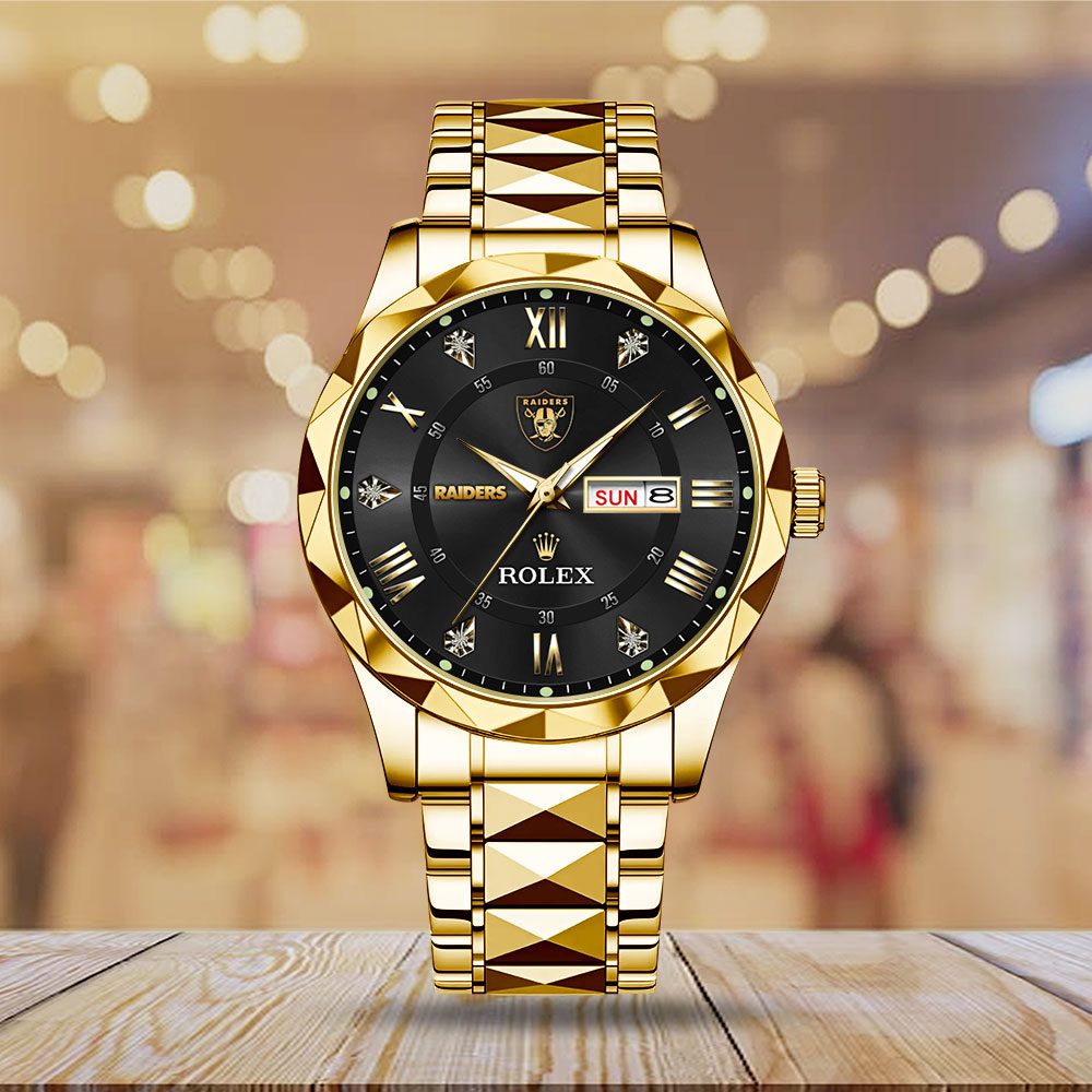 Las-Vegas-Raiders-x-Rolex-Alloy-Luxury-Quartz-Watch-1 Las Vegas Raiders x Rolex Alloy Luxury Quartz Watch 1