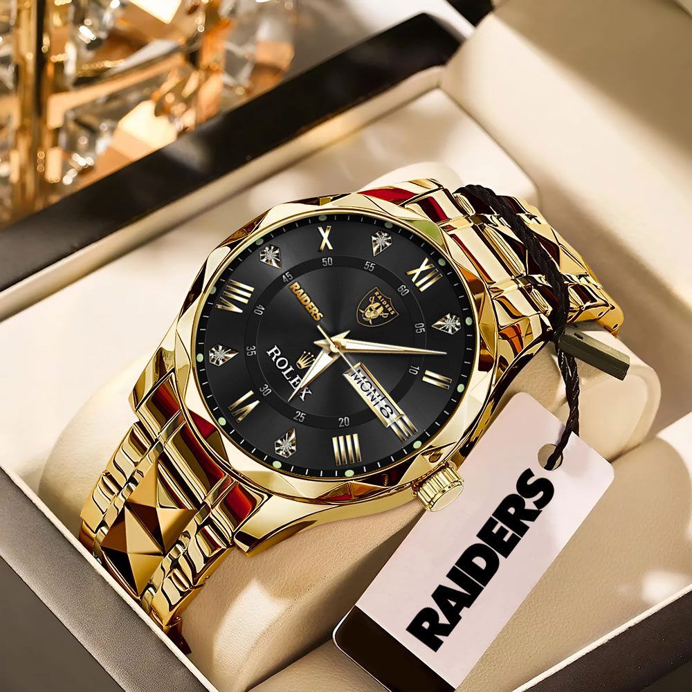 Las-Vegas-Raiders-x-Rolex-Alloy-Luxury-Quartz-Watch Las Vegas Raiders x Rolex Alloy Luxury Quartz Watch
