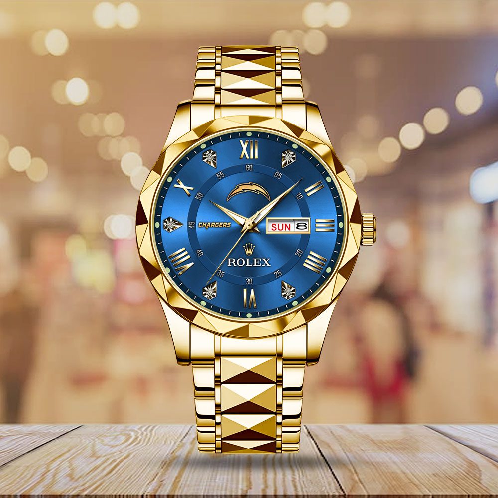 Los-Angeles-Chargers-x-Rolex-Alloy-Luxury-Quartz-Watch-1 Los Angeles Chargers x Rolex Alloy Luxury Quartz Watch 1