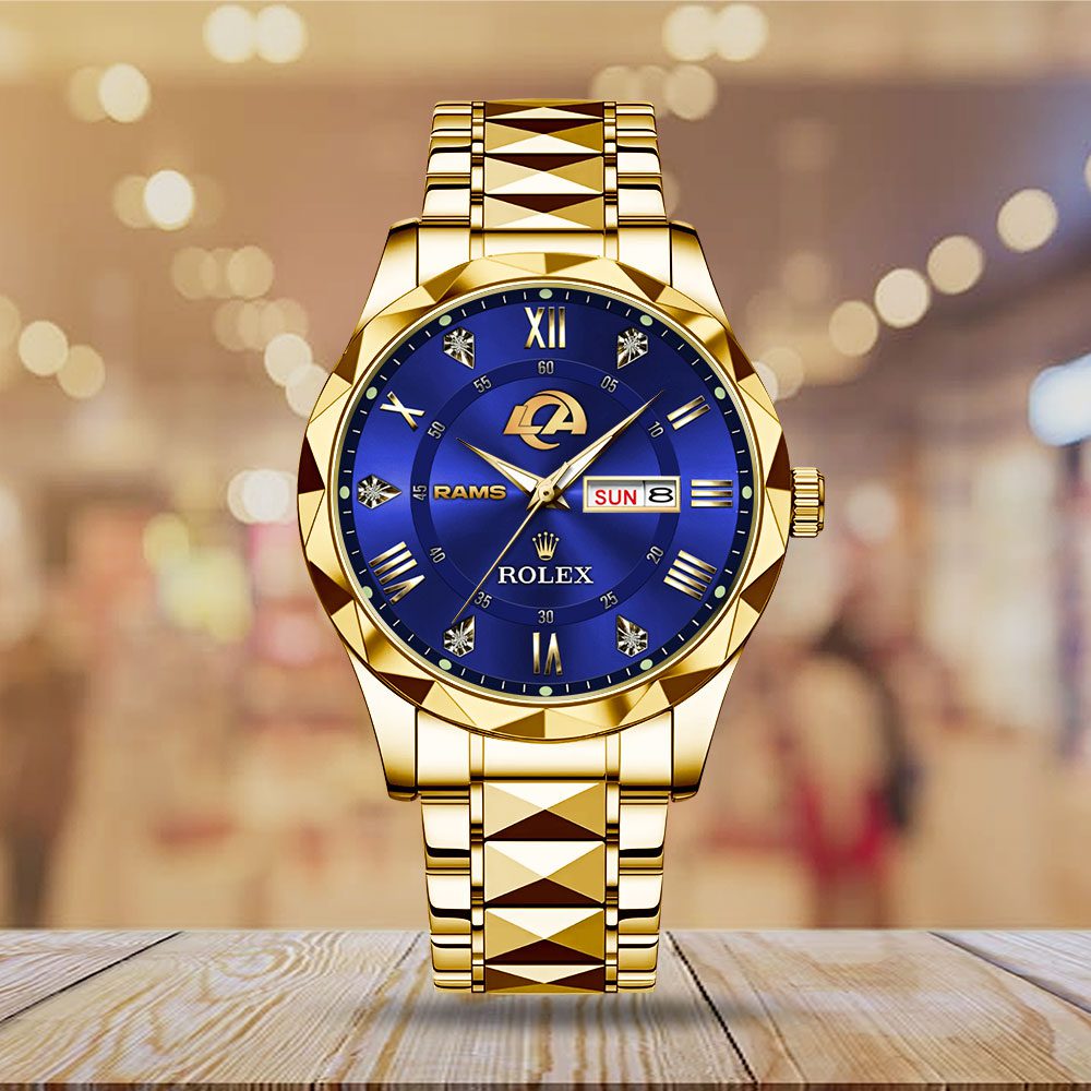 Los-Angeles-Rams-x-Rolex-Alloy-Luxury-Quartz-Watch-1 Los Angeles Rams x Rolex Alloy Luxury Quartz Watch 1