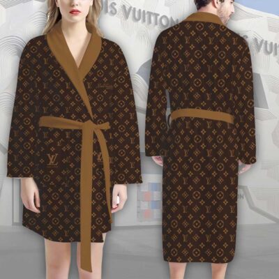 Louis Vuitton Brown Pattern Luxury Bathrobe 2