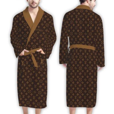 Louis Vuitton Brown Pattern Luxury Bathrobe