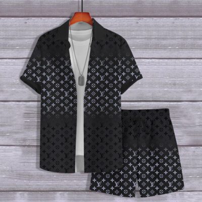 Louis Vuitton Combo Luxury Hawaii Shirt and Shorts NLL1034