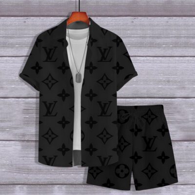 Louis Vuitton Combo Luxury Hawaii Shirt and Shorts NLL1035