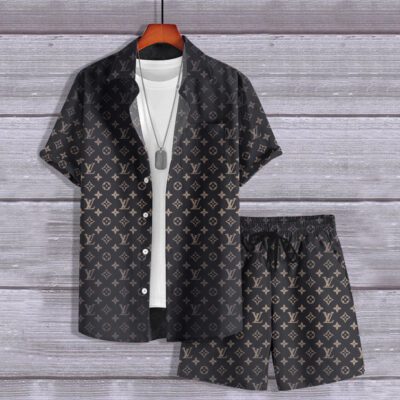 Louis Vuitton Combo Luxury Hawaii Shirt and Shorts NLL1037
